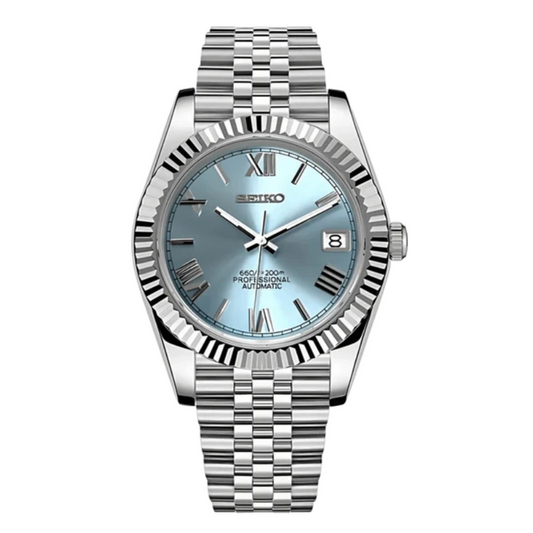 Seiko Mod Datejust - Baby Blue